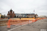 На площади Ленина начали устанавливать Губернский каток и главную ёлку Тулы, Фото: 20