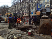 Порыв водопровода на пр. Ленина 4 апреля 2014, Фото: 3