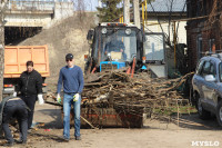 Генеральную уборку в Туле на Пролетарской набережной провели работники КБП, Фото: 19