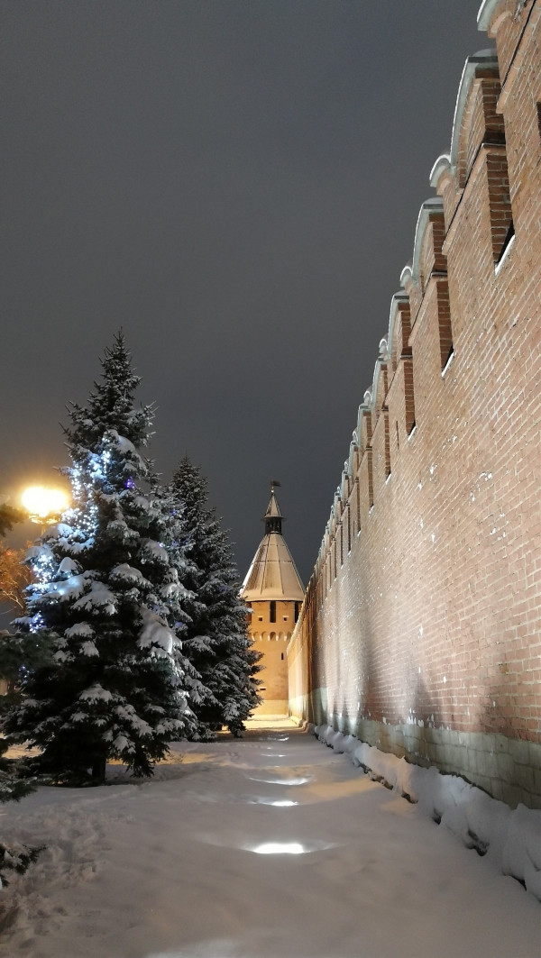 Зима у стен Кремля...