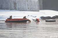 Провалившийся под лед школьник и терпящий бедствие рыбак: спасатели провели учения на Упе в Туле, Фото: 44