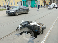 В Туле на ул. Н.Руднева скутерист врезался в легковушку, Фото: 5