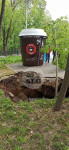 В Туле в Платоновском парке образовался провал размером с кофейный киоск, Фото: 6