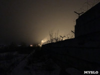 Новомедвенский поселок накрыло оранжевым облаком, Фото: 1
