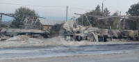 Трасса М-2 «Крым» в Тульской области перекрыта из-за двух горящих фур, Фото: 36