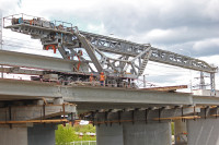 Восточный обвод: Строительство моста через Упу, Фото: 3