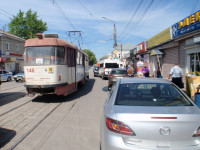ДТП с участием маршрутки на ул. Оборонной, Фото: 1