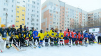 Во дворе на Пролетарской открылся новый хоккейный корт, Фото: 16