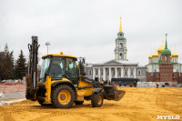 На площади Ленина начали устанавливать Губернский каток и главную ёлку Тулы, Фото: 28