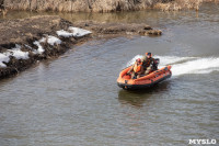 В Туле на Упе спасатели эвакуировали пострадавшего из упавшего в реку автомобиля, Фото: 64