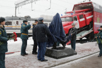 Пожарный поезд на Московском вокзале, Фото: 2