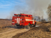 В Федоровке огонь с горящего поля едва не перекинулся на дома, Фото: 1