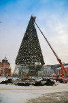 В Туле на площади Ленина разбирают главную новогоднюю ёлку, Фото: 2