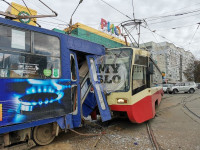 Лобовое столкновение двух трамваев в Туле, Фото: 3