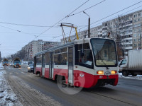 В Заречье трамвай оборвал контактную сеть, Фото: 2