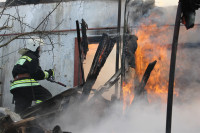 Пожар в жилом бараке, Щекино. 23 января 2014, Фото: 17