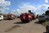 Пожар на хлебоприемном предприятии в Плавске., Фото: 1