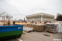 На площади Ленина начали устанавливать Губернский каток и главную ёлку Тулы, Фото: 34