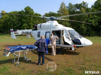 Жительницу Тульской области доставили в щекинскую больницу на вертолете, Фото: 3
