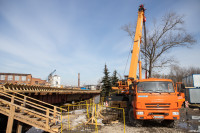 Алексей Дюмин проверил, как ведется строительство моста через Упу, Фото: 14