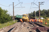 В Тульской области грузовой поезд сошел с рельсов, Фото: 39