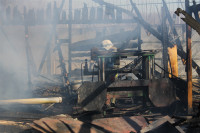 Пожар в цехе производства гробов на Веневском шоссе в Туле, Фото: 9