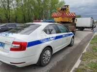 В Туле на Одоевском шоссе автокран завалил «Газель», Фото: 2