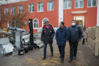 Дмитрий Миляев проверил, как идет ремонт вечерней школы на ул. Зорге, Фото: 26