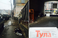 Во дворе дома 17 по улице Советская, по-прежнему, складируют мусор в арке. Теперь ещё и старую мебель выбрасывают. , Фото: 1