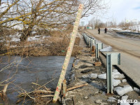 В Орлово Тульской области с подтопленного моста сошла вода, Фото: 10