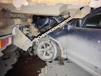 На ул. Рязанской Audi влетел в самосвал, Фото: 1