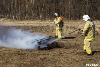В Туле провели тренировку по тушению ландшафтного пожара, Фото: 82