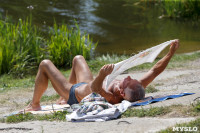 Туляки спасаются от жары в пруду Центрального парка, Фото: 32