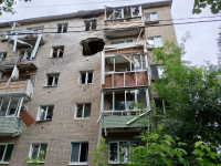 Появились фото с места ЧП в Щекино, где беспилотник атаковал жилой дом , Фото: 3
