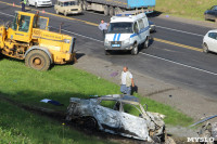В жутком ДТП на М2 под Тулой сгорели три авто: двое погибли, Фото: 1