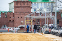 На площади Ленина начали устанавливать Губернский каток и главную ёлку Тулы, Фото: 10