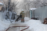 Пожар в жилом бараке, Щекино. 23 января 2014, Фото: 7