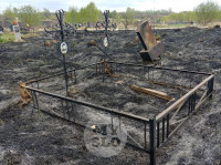 Сгоревшее кладбище в Алексине, Фото: 22