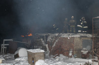 В пос. Менделеевский сгорел частный дом., Фото: 2