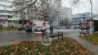 На ул. Фрунзе после ДТП вспыхнул автомобиль, Фото: 9