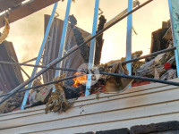 На ул. Баженова в Туле крупный пожар уничтожил жилой дом, Фото: 12