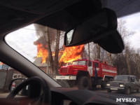 На Одоевском шоссе сгорел дом, Фото: 6