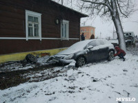 В Щёкино «Опель» едва не врезался в дом, Фото: 2