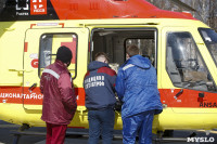 В Тульский перинатальный центр из Новомосковска на вертолете доставлены близняшки, Фото: 15