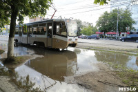 На Зеленстрое затопило трамвайные пути, Фото: 4