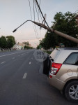 На Красноармейском проспекте кроссовер повалил фонарный столб, Фото: 4