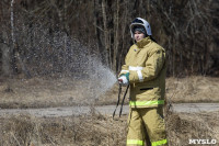 В Туле провели тренировку по тушению ландшафтного пожара, Фото: 86