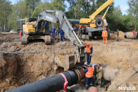 Как ведется монтаж водовода, питающего водой Пролетарский округ Тулы. Фото, Фото: 21