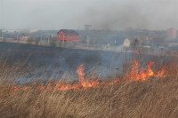 Возгорание сухой травы напротив ТЦ "Метро", 7.04.2014, Фото: 26