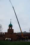 Утром 15 ноября в Тулу привезли шпиль для колокольни Успенского собора, Фото: 20